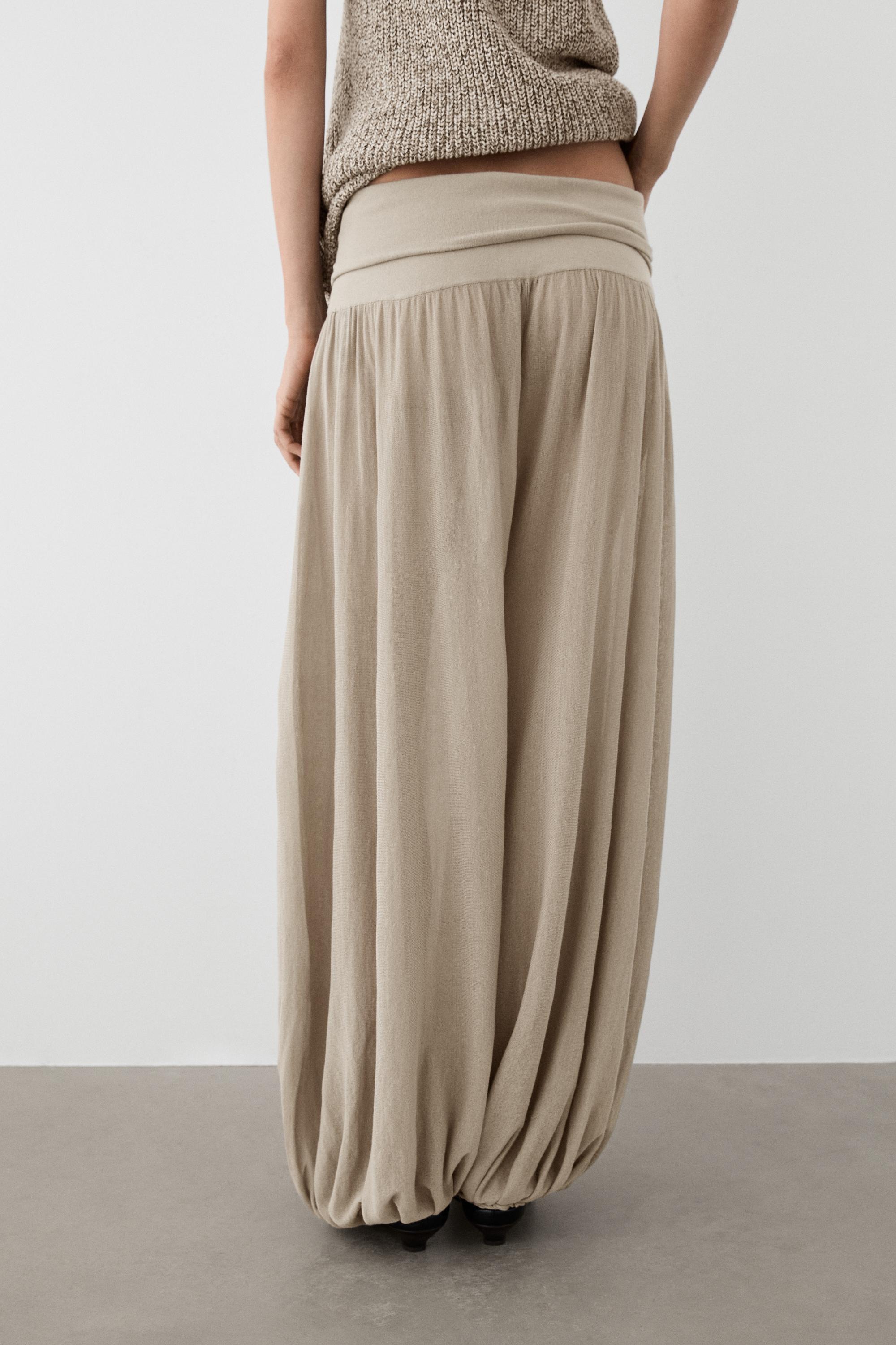 Pantalon bouffant taille large